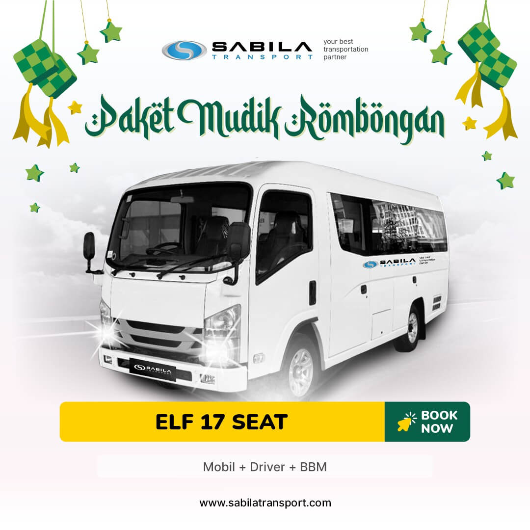 rental mobil lebaran paket ELF 17 seat
